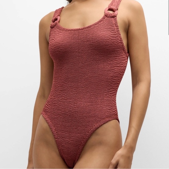 NWT Hunza G Domino one piece in metallic rosewood - Picture 6 of 8